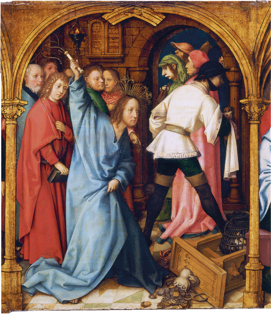 Retábulo dominicano de Frankfurt: A purificação do templo - Hans Holbein o Velho