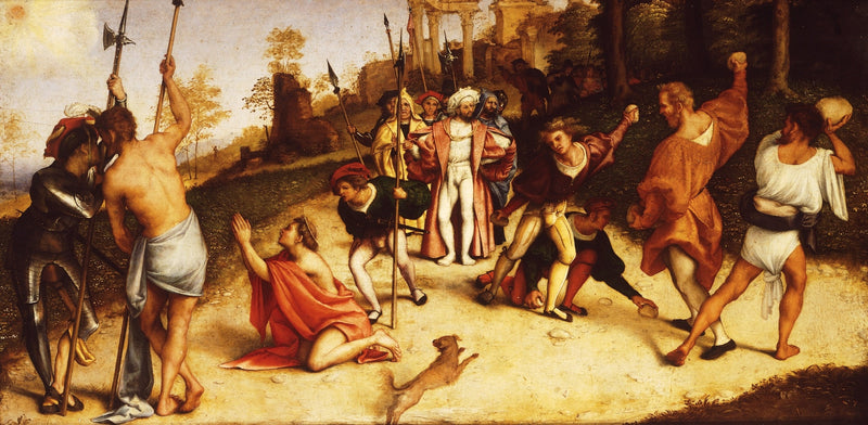 Retábulo do Martírio de São Estêvão, divisão de Martinengo - Lorenzo Lotto