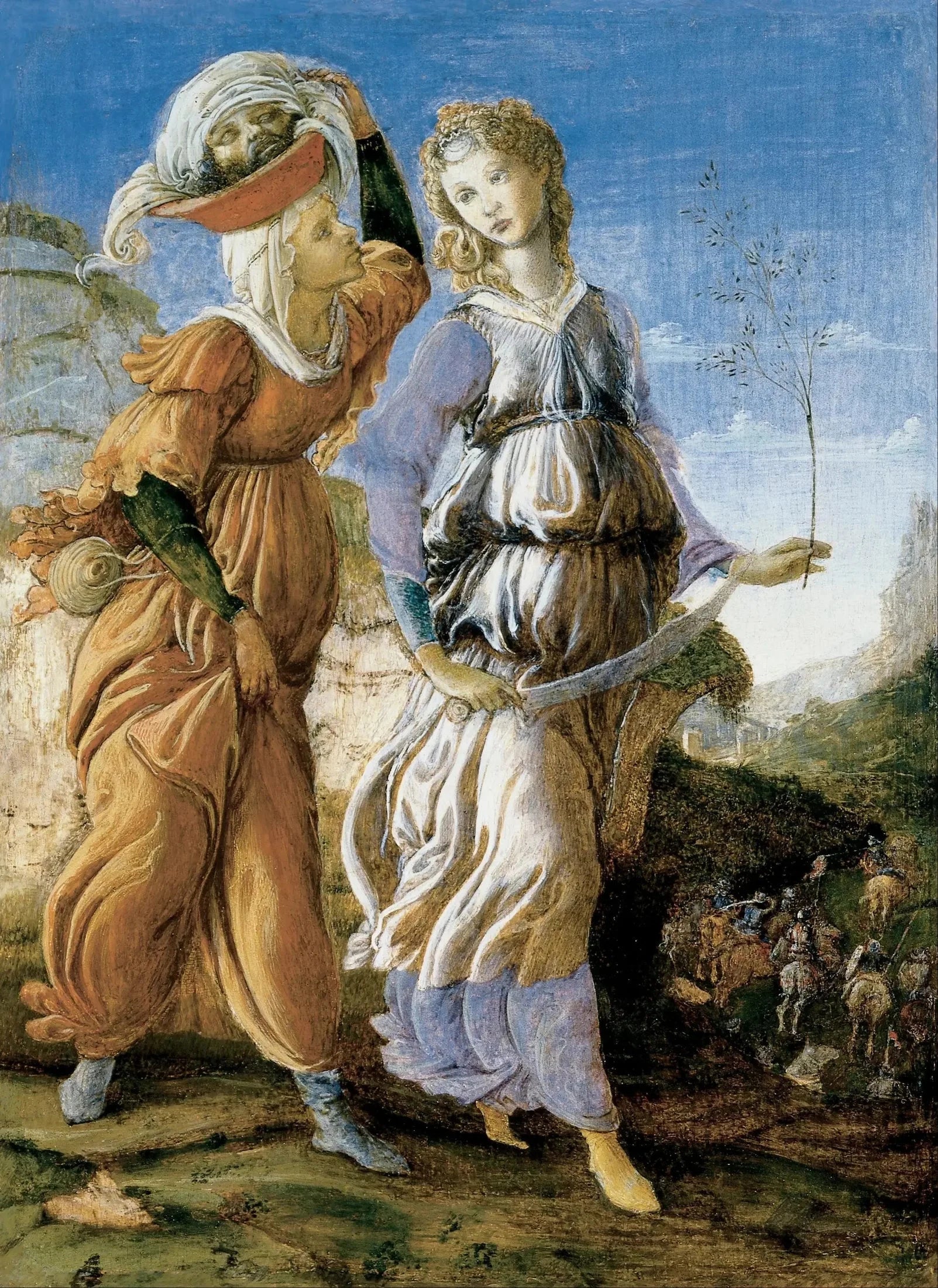 Le Retour de Judith à Béthulie de Botticelli, vers 1470-1475, Galerie des Offices 1890 n° 1484 – reproduction peinture à l’huile sur toile