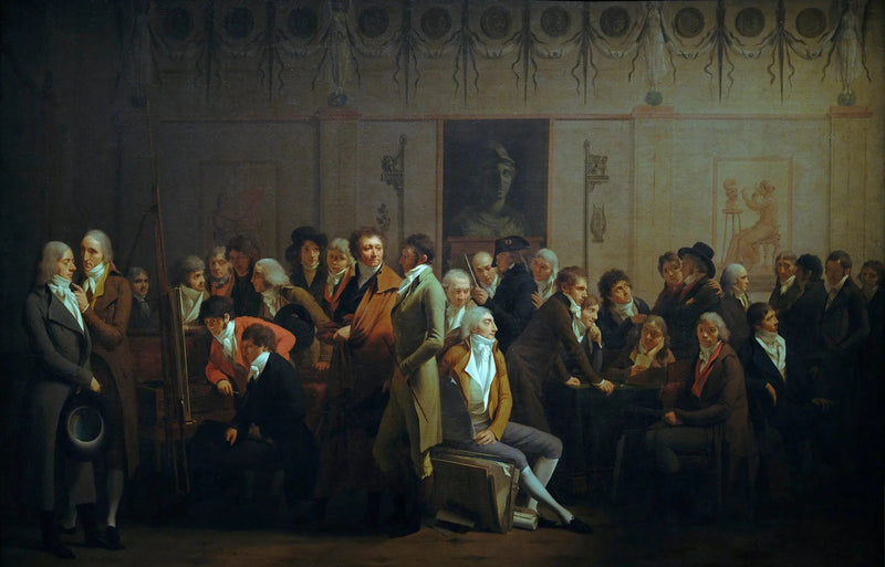 Reunião de artistas no ateliê de Isabey - Louis-Léopold Boilly