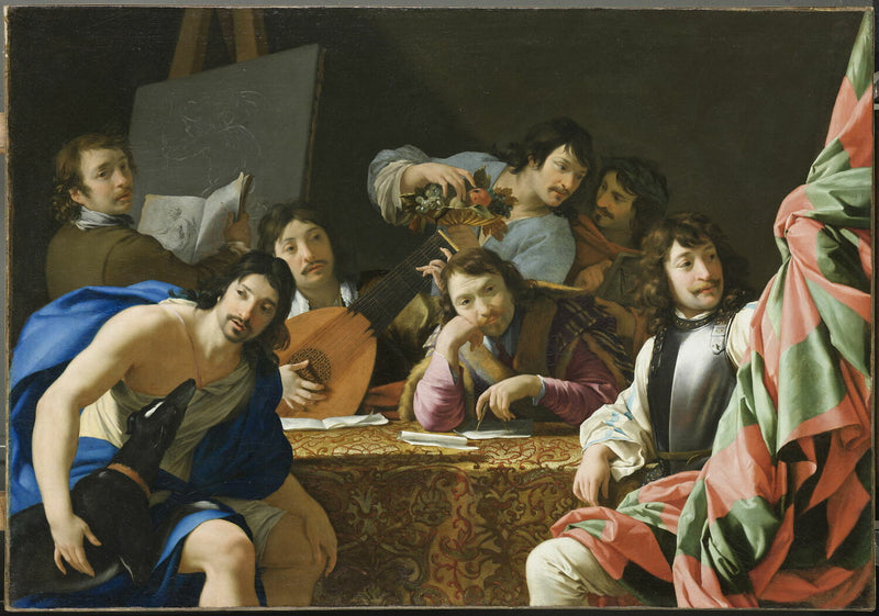 Reunião de amigos - Eustache Le Sueur