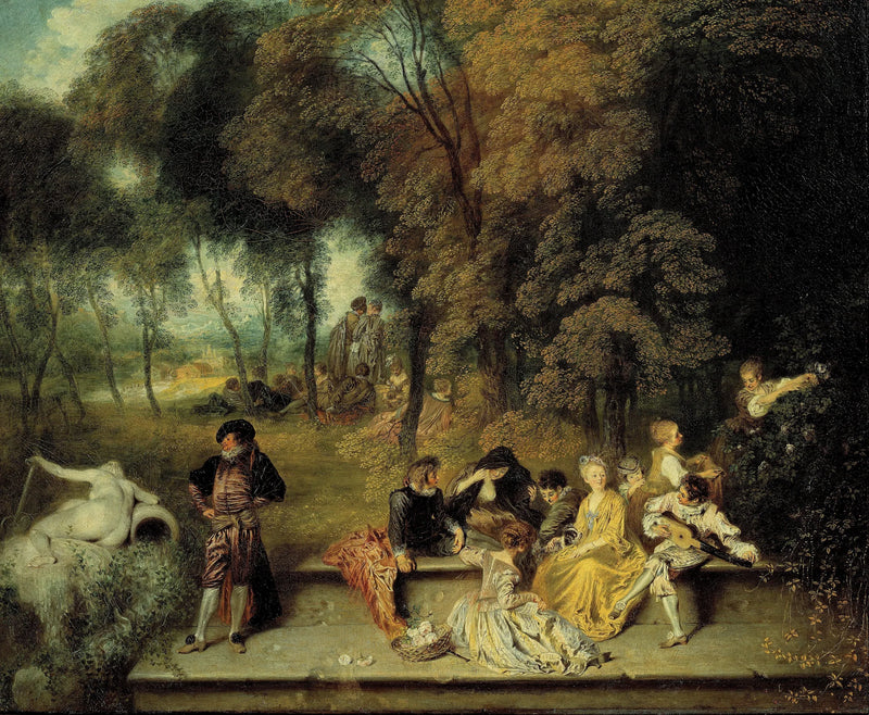 Reunião ao ar livre - Antoine Watteau