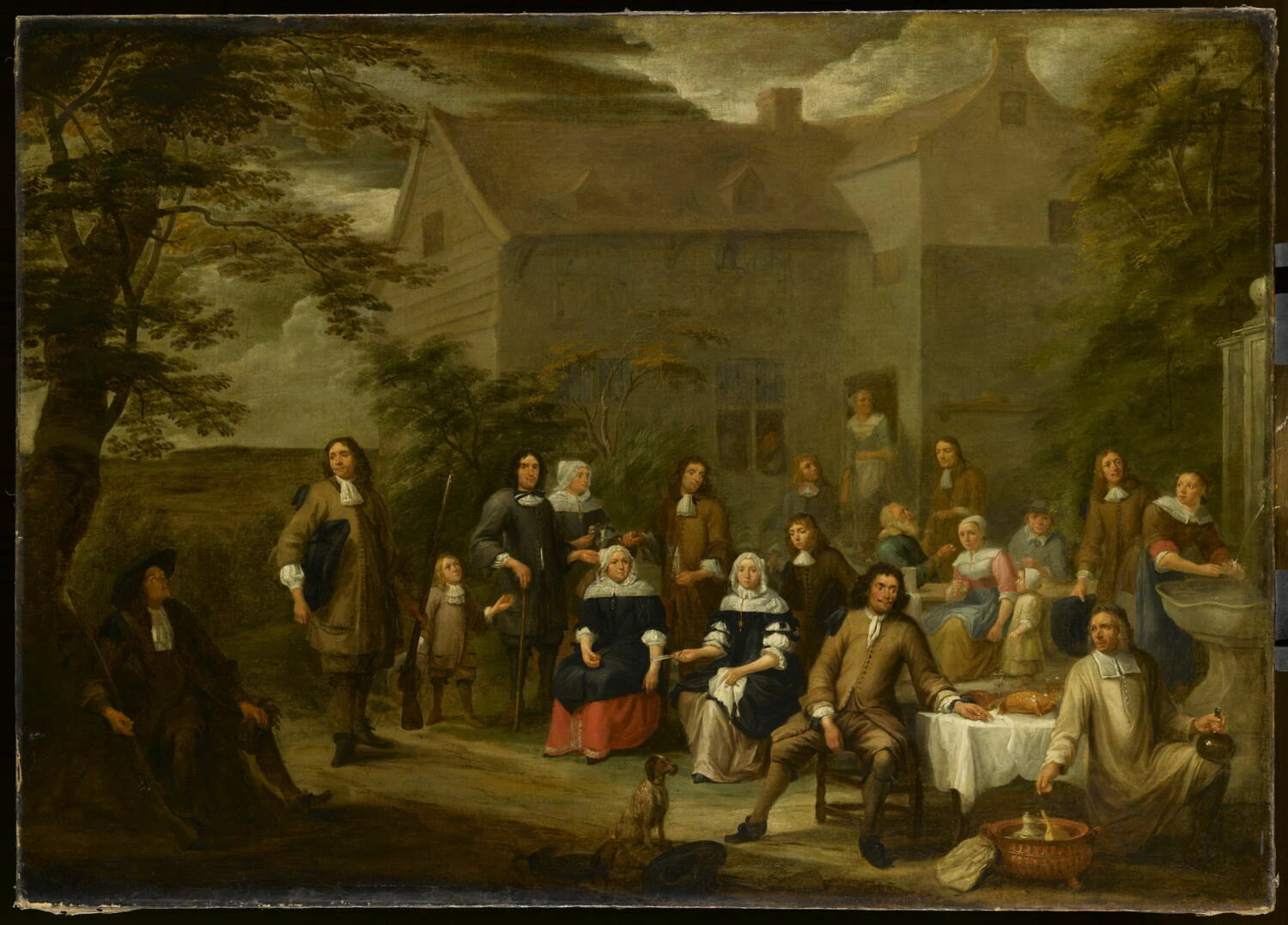 Réunion familiale en plein air - Gillis van Tilborg