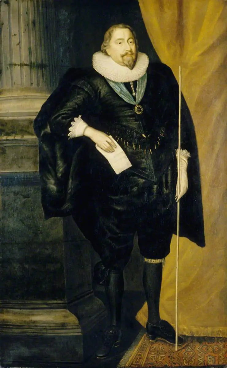 Richard Weston (1577–1635), 1º conde de Portland, diplomata, chanceler da Câmara e Lord Grande Tesoureiro - Antoine van Dyck
