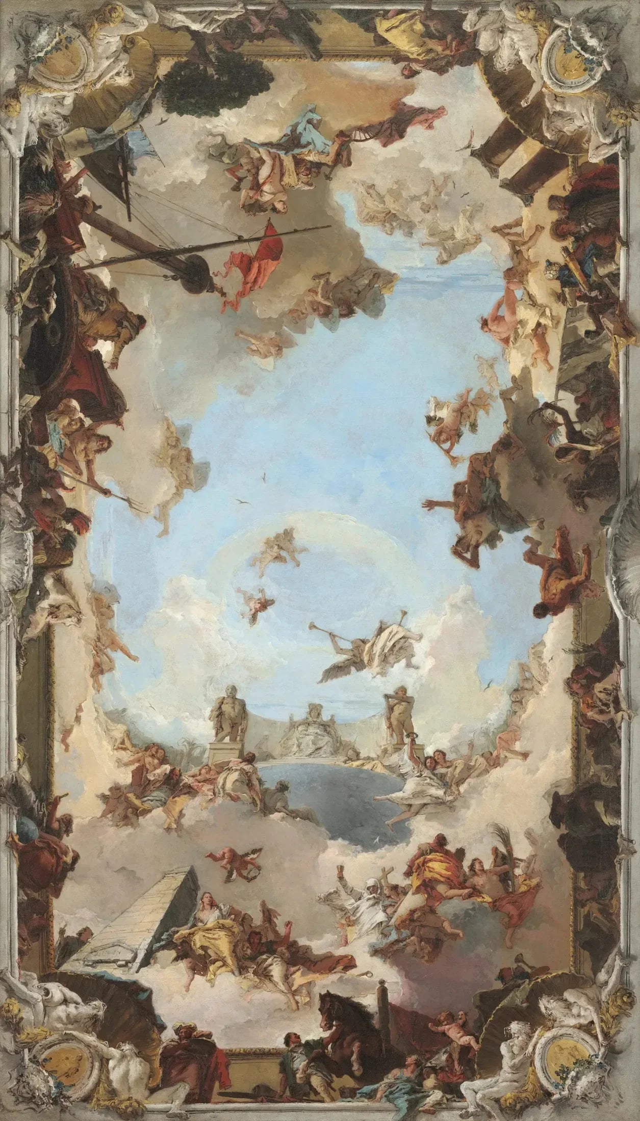 Richesse et avantages de la monarchie espagnole sous Charles III - Giovanni Battista Tiepolo image 1 reproduction de peinture à l’huile