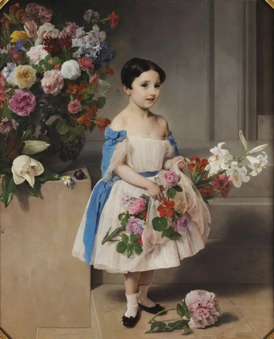 Retrato da condessa Antonietta Negroni Prati Morosini pequena - Francesco Hayez
