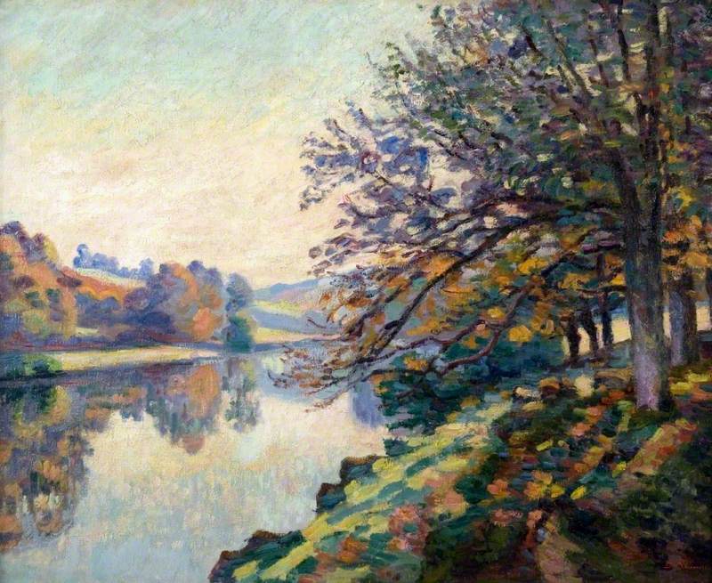 Rive de rivière, automne - Armand Guillaumin