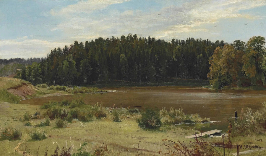 Ribeira na beira de uma floresta - Ivan Chichkine