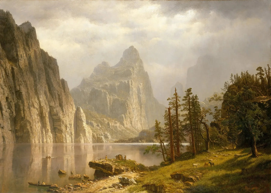 Rio Merced, Vale de Yosemite - Albert Bierstadt