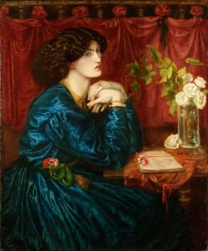 Vestido de seda azul (Jane Morris) - Dante Gabriel Rossetti