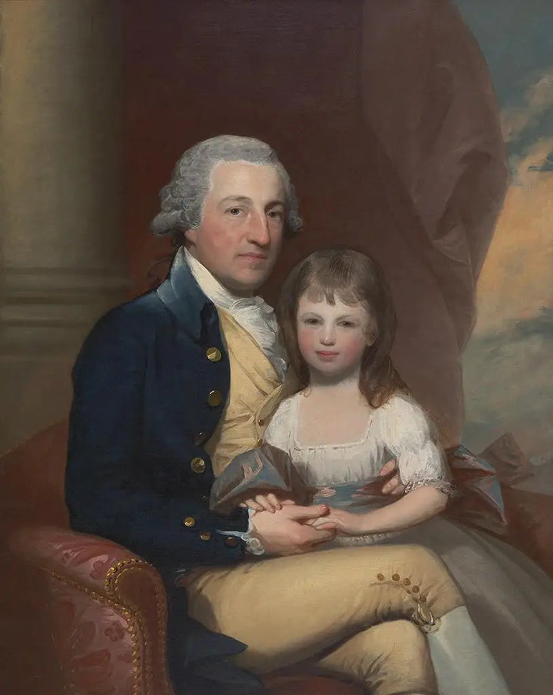 Robert Hare, Sr., e sua filha Martha - Gilbert Stuart