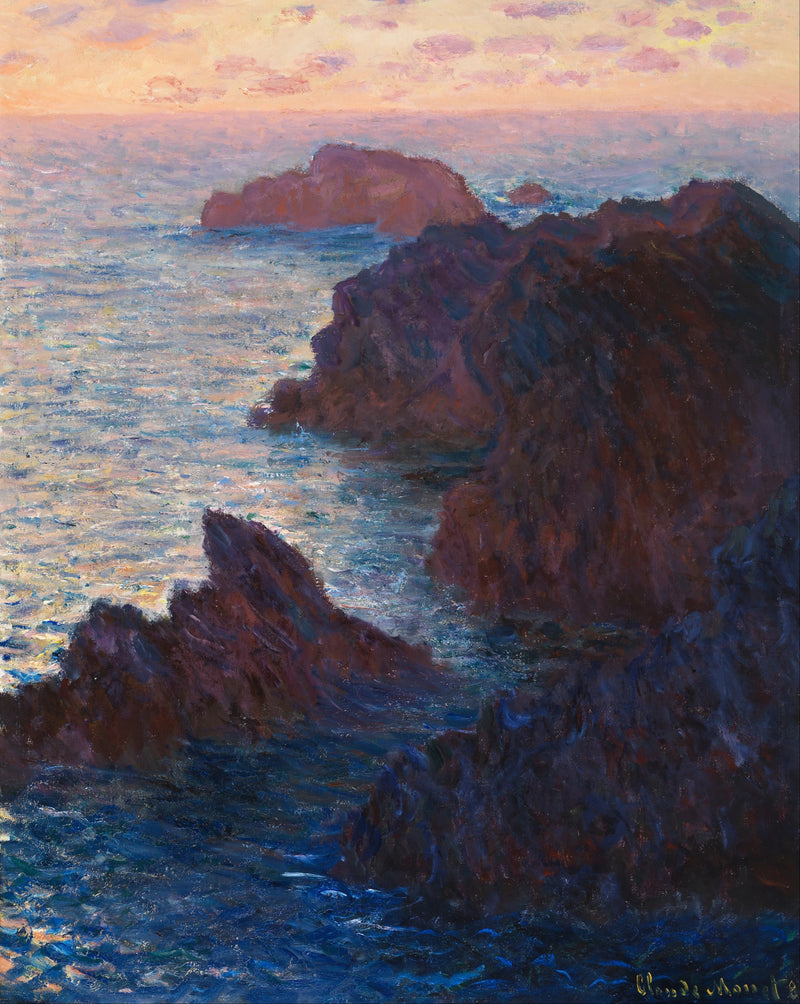 Rochas em Belle-Ille, Port-Domois W1101 - Claude Monet