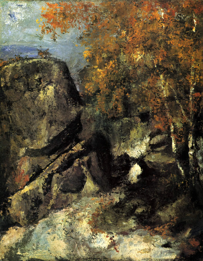 Rochas na floresta - Paul Cézanne