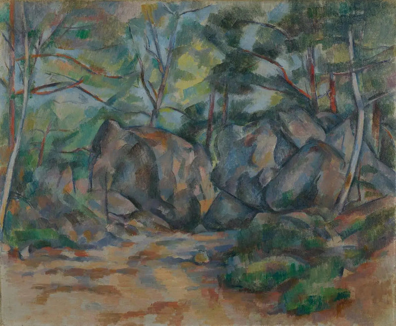 Rochas na floresta - Paul Cézanne