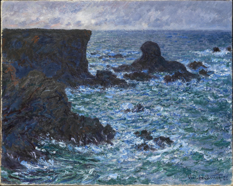 Rochas em Port-Coton, Lion Rock W1091 - Claude Monet