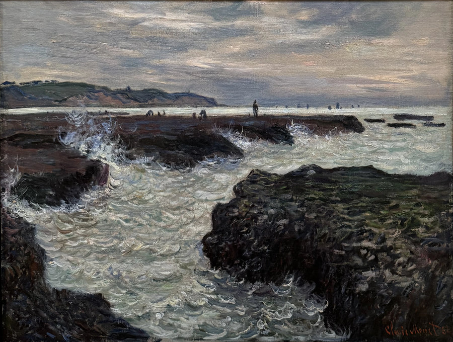 As Rochas em Pourville, maré baixa. - Claude Monet