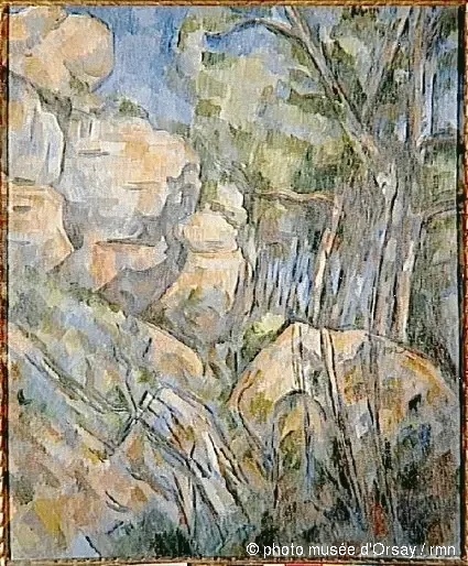 Rochas perto das cavernas acima do Château-Noir - Paul Cézanne