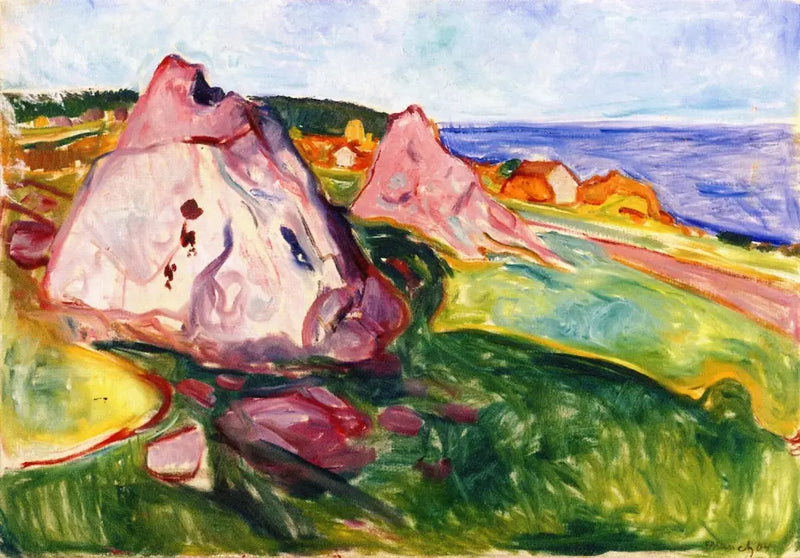 Rochas vermelhas perto de Åsgårdstrand - Edvard Munch