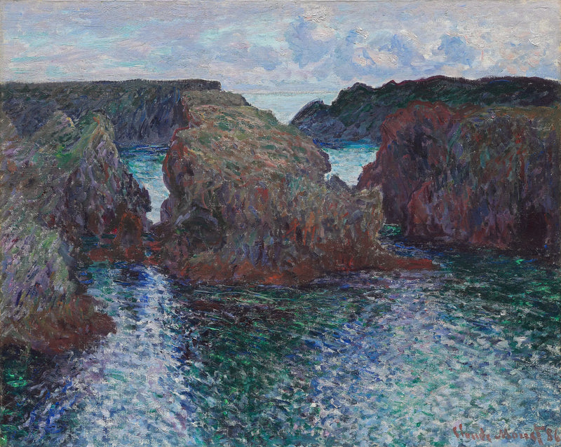 Roches em Port-Goulphar, em Belle-Île - Claude Monet