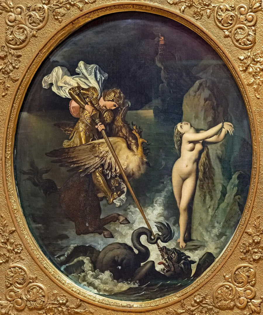 Roger libertando Angélique - Jean-Auguste-Dominique Ingres