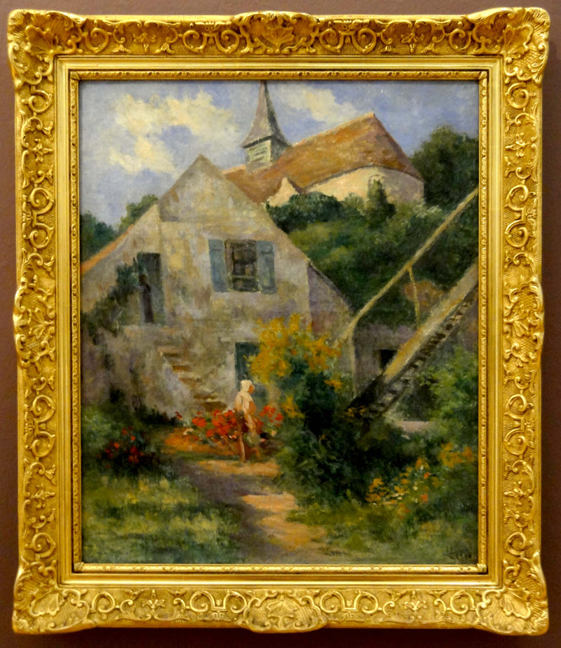 Rolleboise, a igreja e a casa do pintor - Maximilien Luce