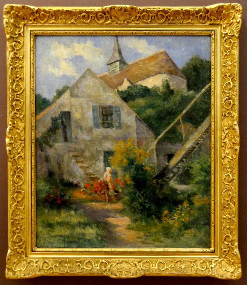 Rolleboise, a igreja e a casa do pintor - Maximilien Luce