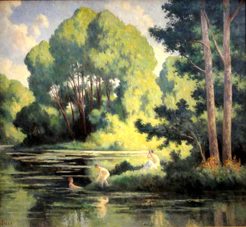 Rolleboise, a natação no braço pequeno - Maximilien Luce