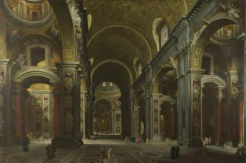Roma: Interior de São Pedro - Giovanni Paolo Panini