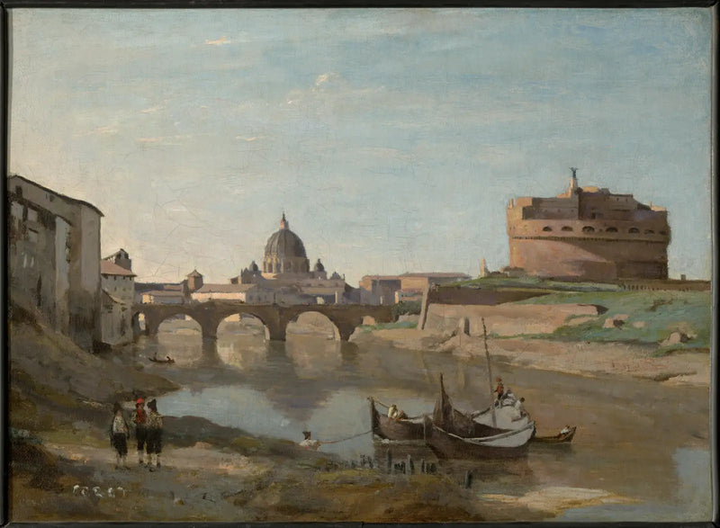 Roma, o castelo de Santo Ângelo - Jean-Baptiste Camille Corot