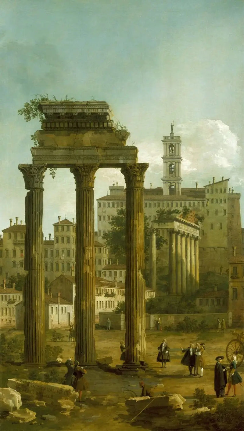 Roma: Ruínas do Fórum olhando para o Capitólio - Canaletto