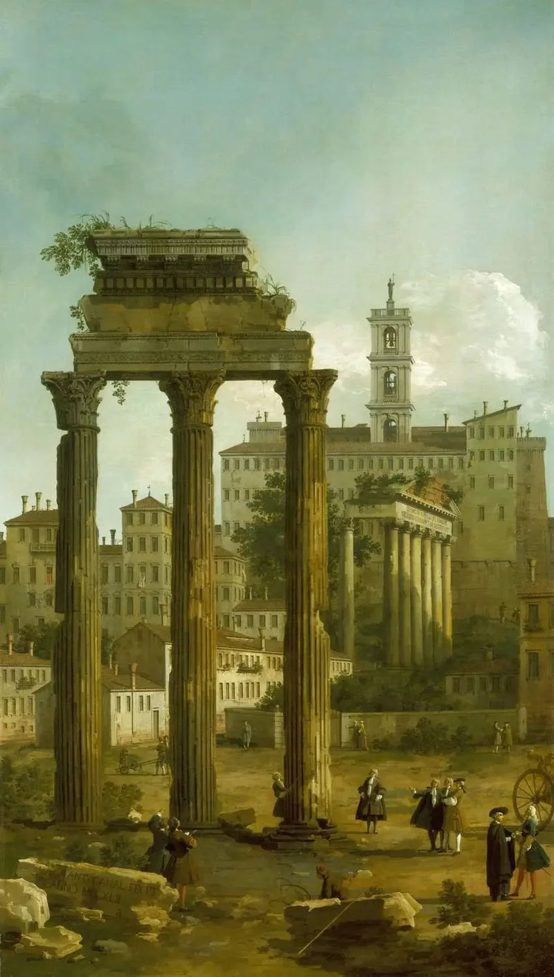 Roma: Ruínas do Fórum olhando para o Capitólio - Canaletto