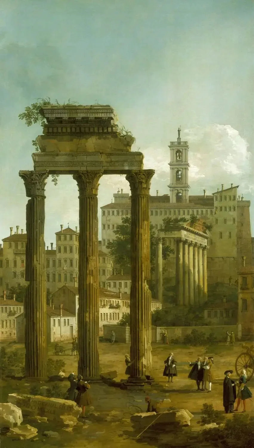 Roma: Ruínas do Fórum olhando para o Capitólio - Canaletto