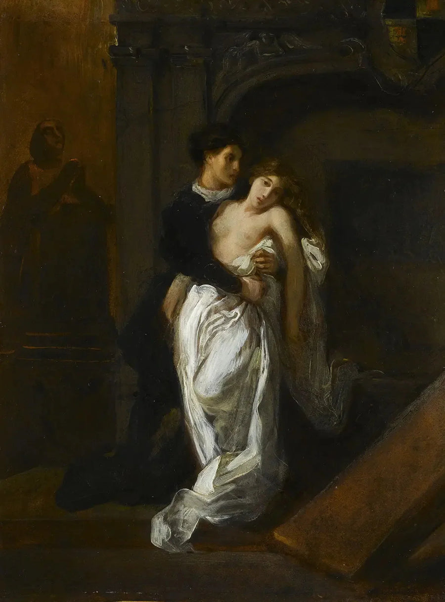 Romeu e Julieta no túmulo dos Capuletos - Eugène Delacroix