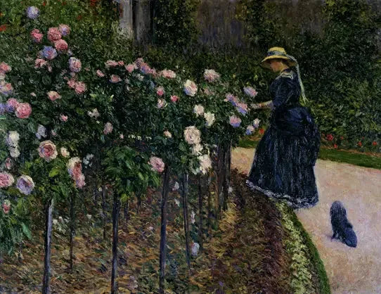 Rosas no jardim em Petit Gennevilliers - Gustave Caillebotte
