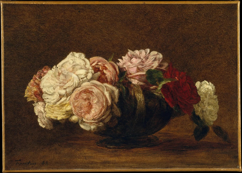 Rosas em uma tigela - Henri Fantin-Latour