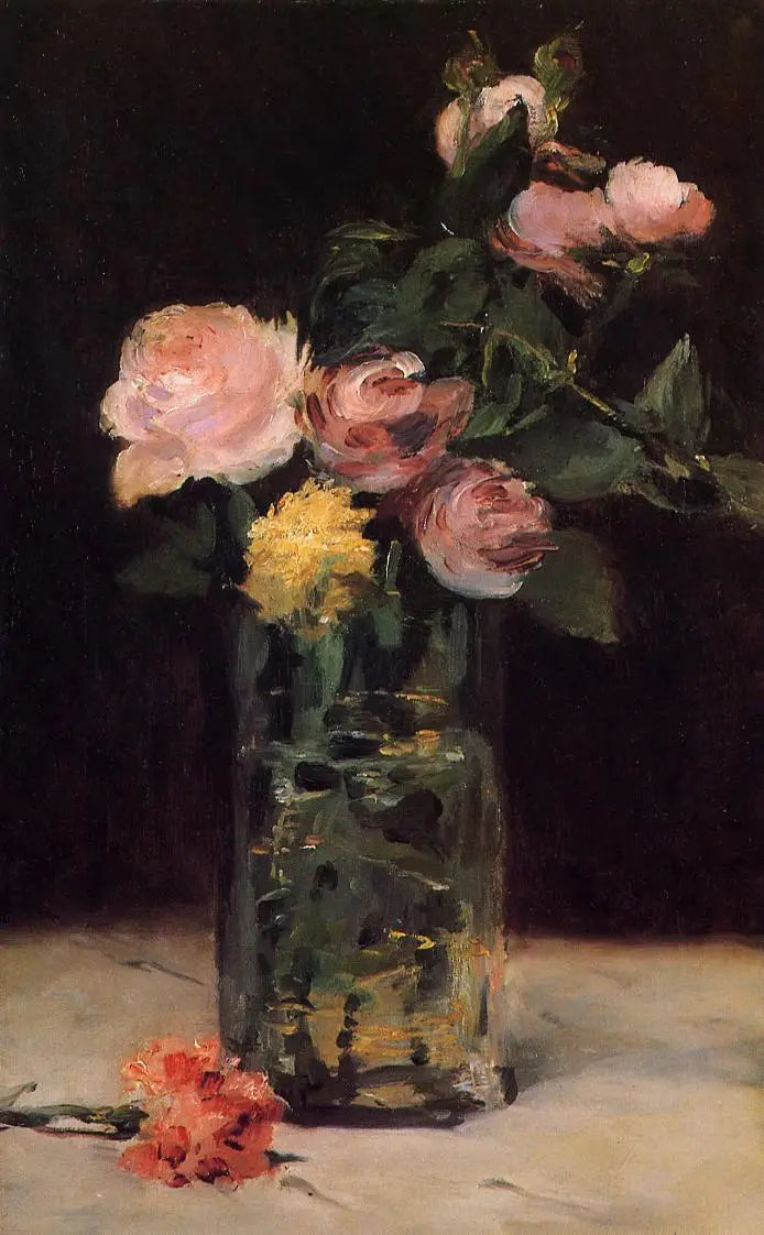 Rosas em um vaso - Édouard Manet