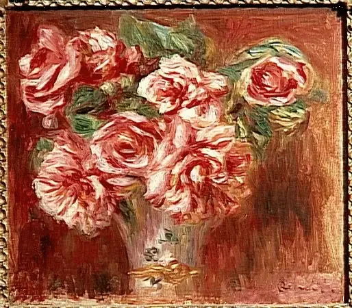 Rosas em um vaso - Pierre-Auguste Renoir