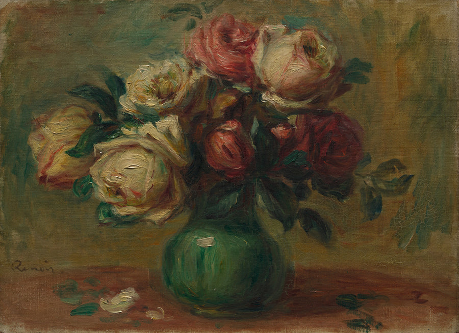 Rosas em um vaso - Pierre-Auguste Renoir