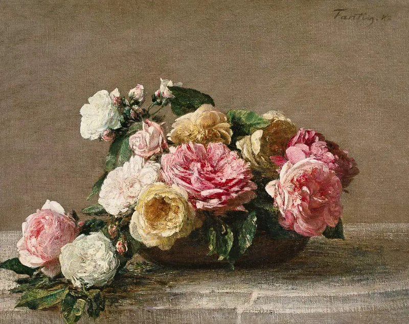 Rosas em uma taça - Henri Fantin-Latour