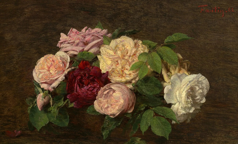 Rosal de Nice sobre uma mesa - Henri Fantin-Latour