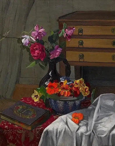 Rosas e capuchinhas. - Félix Vallotton
