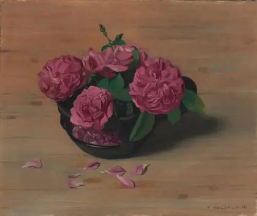 Rosas e taça preta - Félix Vallotton