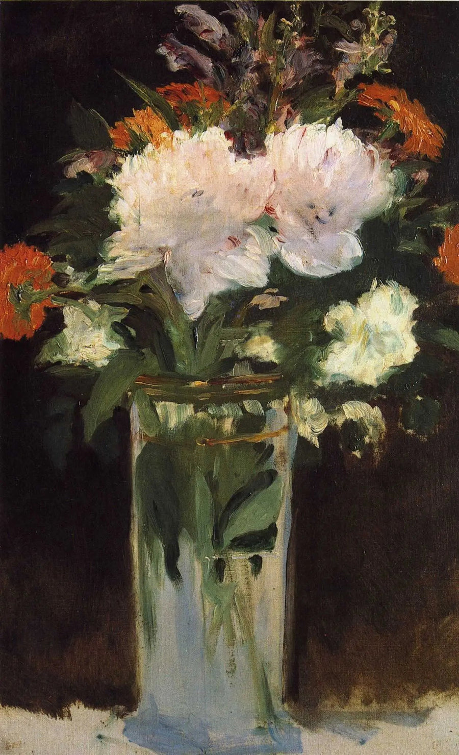 Rosas e lilases - Édouard Manet