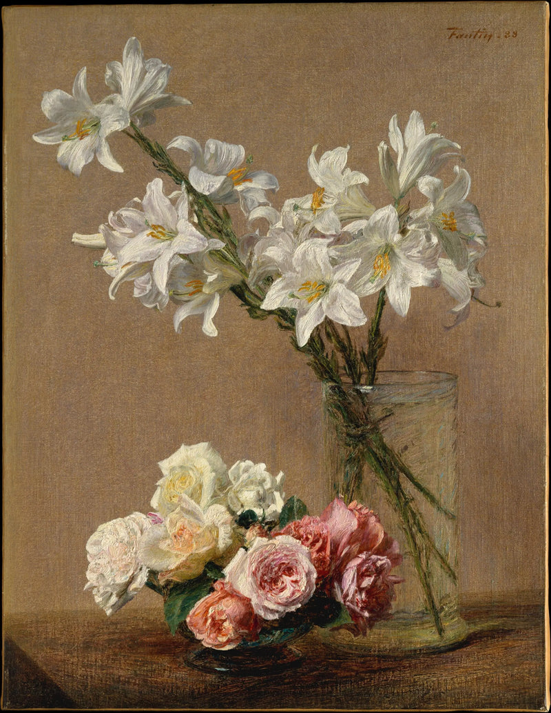 Rosas e lírios - Henri Fantin-Latour