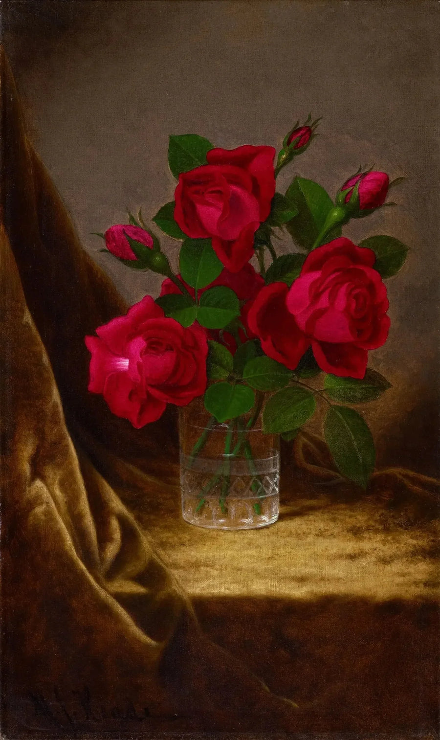 Rosas Jacqueminot - Martin Johnson Heade