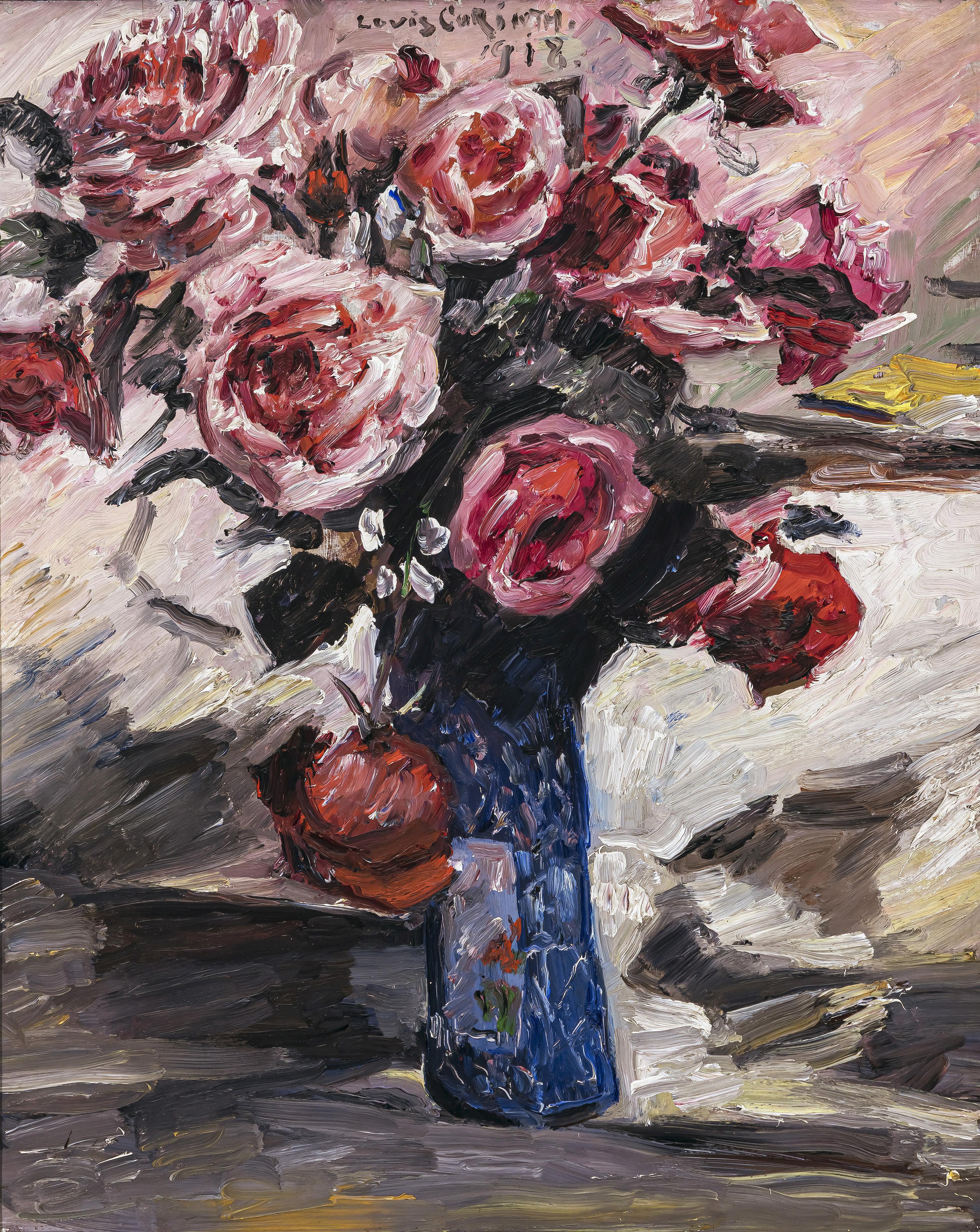 Roses - Lovis Corinth image 1 reproduction d’œuvre d’art à l’huile