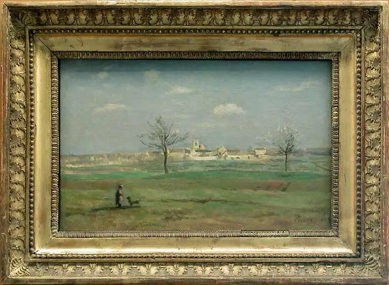 Rosny. Vista da vila na primavera - Jean-Baptiste Camille Corot