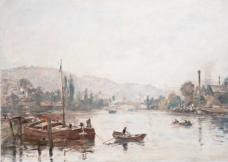 Rouen - A costa Sainte-Catherine, névoa da manhã - Eugène Boudin