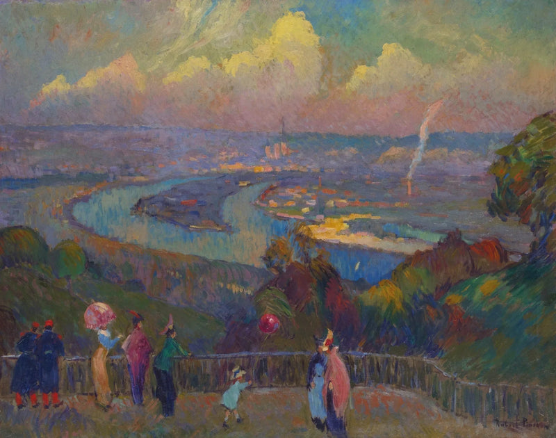 Rouen, La Seine, vista das alturas de Caudebec - Robert Antoine Pinchon