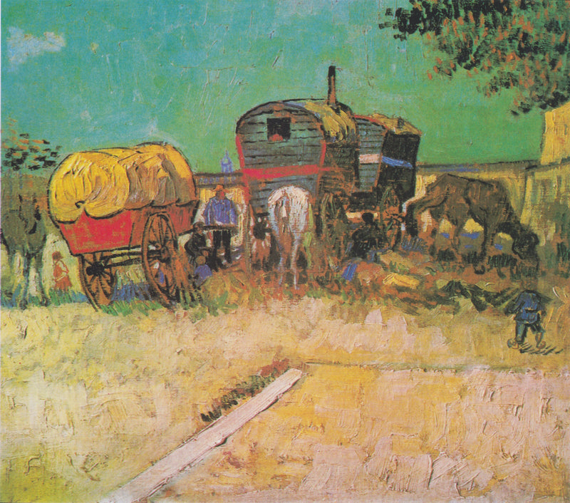 As Carroças, acampamento de ciganos nos arredores de Arles - Vincent van Gogh